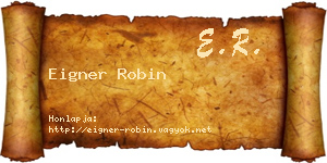 Eigner Robin névjegykártya